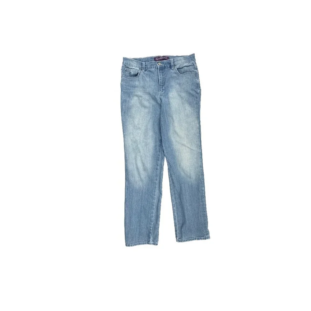 Gloria Vanderbilt Amanda Straight Leg Women's size‎ 10P Medium Blue Denim Jeans
